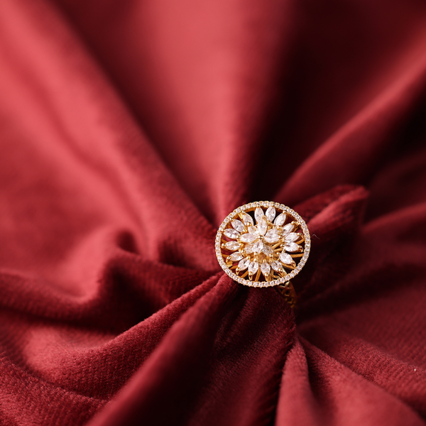 Radiant Bloom Halo Ring