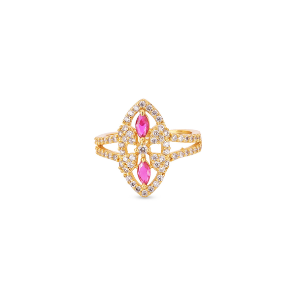Rosé Marquise Halo Ring