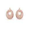 Luxe Oval Pave Crystal Drop Earrings