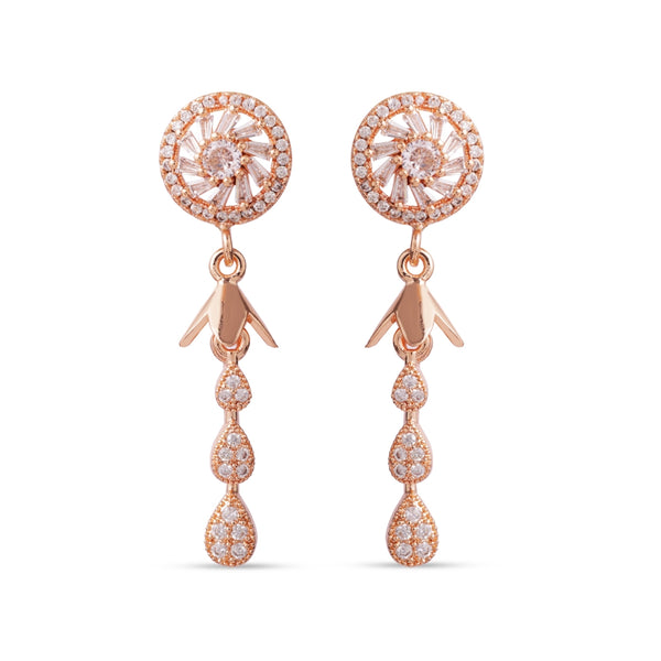 Halo Crystal Drop Earrings