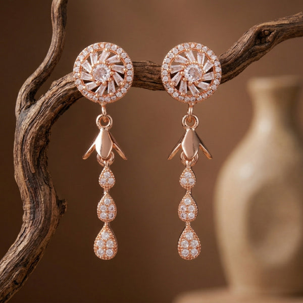 Halo Crystal Drop Earrings