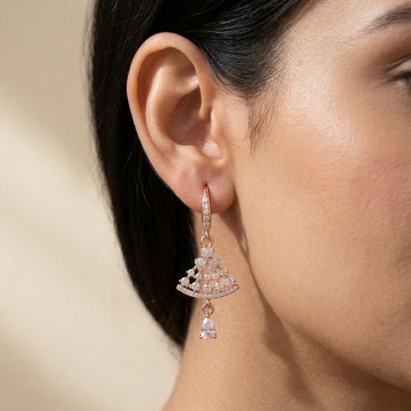 Crystal Jhumka Drop Earrings