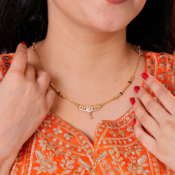 Delicate Floral Mesh Mangalsutra