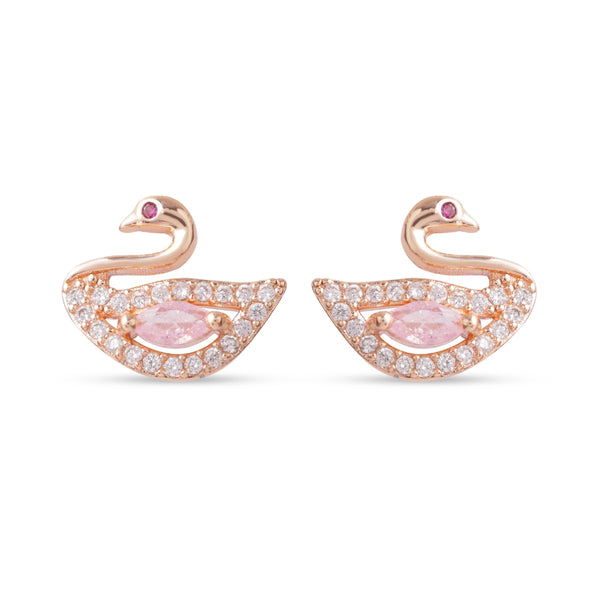 Swan Crystal Stud Earrings