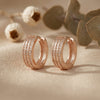 Rose Gold Crystal Hoop Earrings