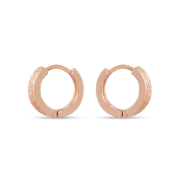 Rose Gold Crystal Hoop Earrings