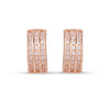 Rose Gold Crystal Hoop Earrings