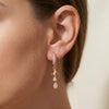 Rose Gold Hoop Dangle Earrings