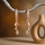 Rose Gold Hoop Dangle Earrings