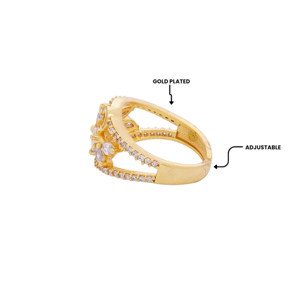 Regal Bloom Dual Band Ring