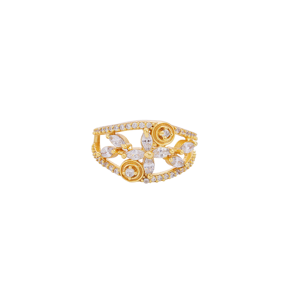 Regal Bloom Dual Band Ring
