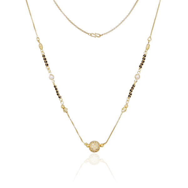 Sparkling Pearl Cube Mangalsutra