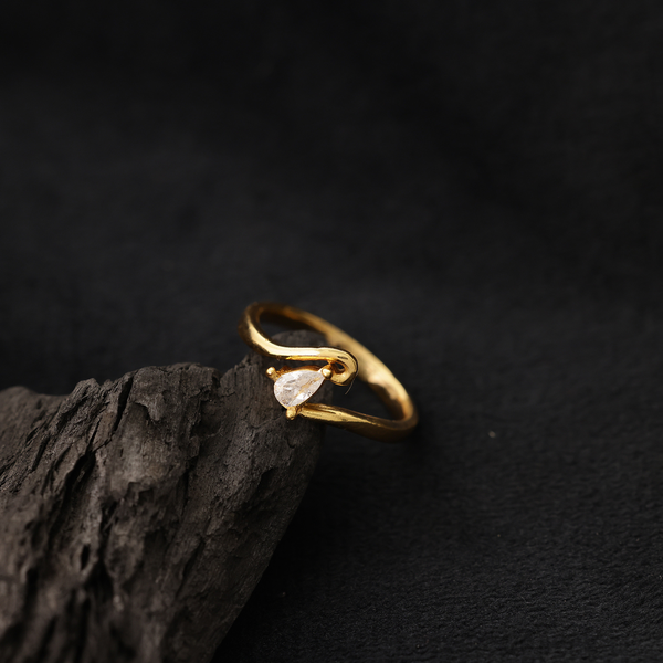 Aurora Pear Solitaire Ring