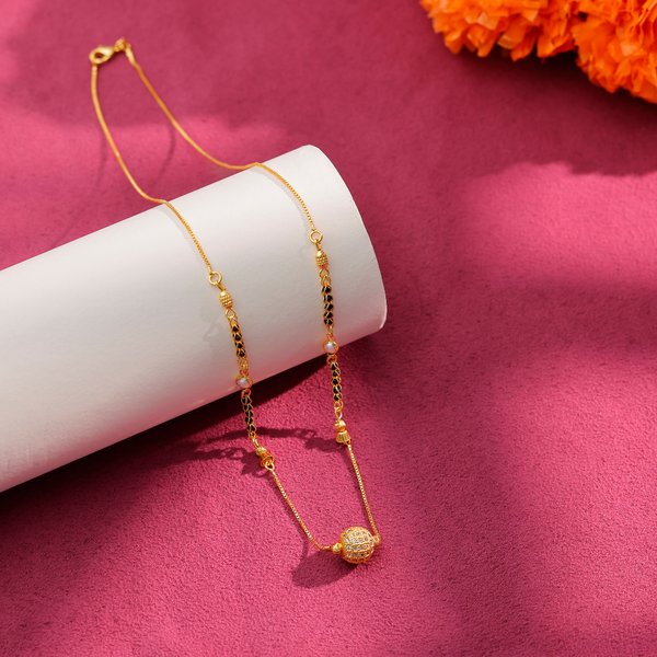 Sparkling Pearl Cube Mangalsutra