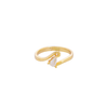 Aurora Pear Solitaire Ring