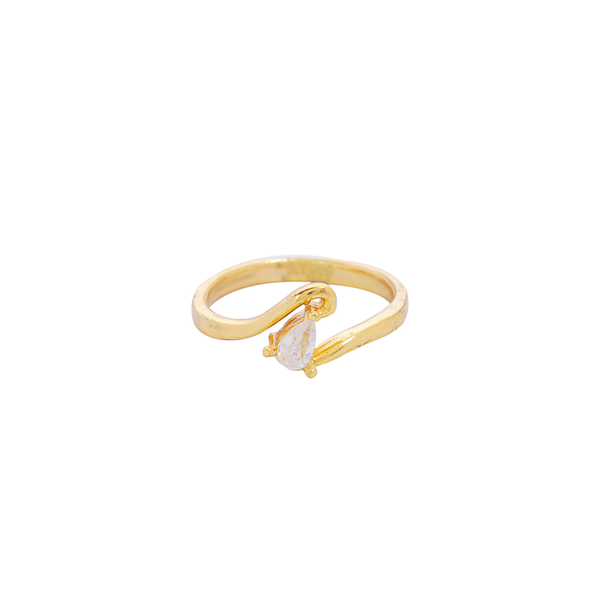 Aurora Pear Solitaire Ring