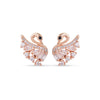 Elegant Swan Crystal Stud Earrings