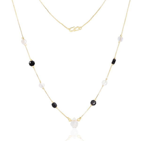 Crystal Noir Bead Necklace