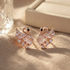 Elegant Swan Crystal Stud Earrings