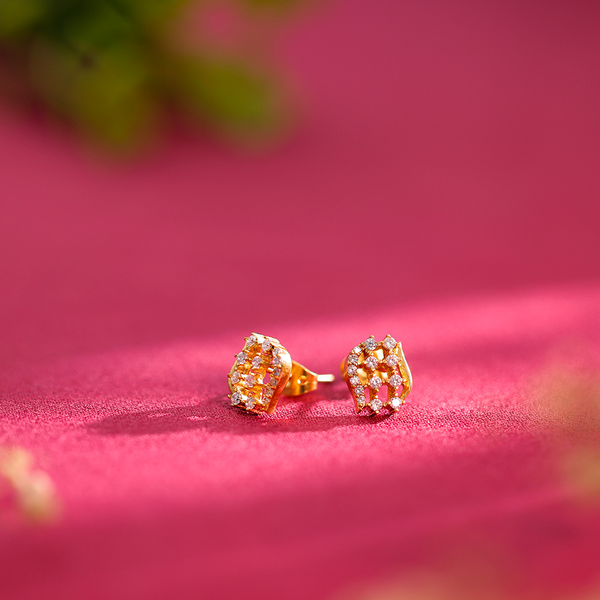 Lattice Sparkle Stud Earrings