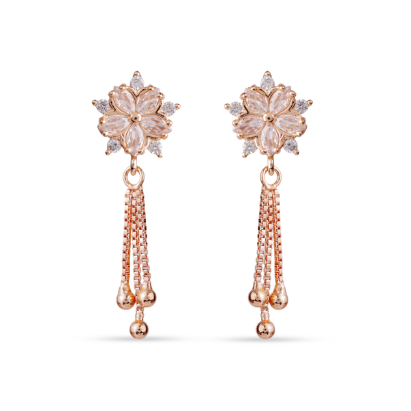 Blossom Chain Tassel Earrings