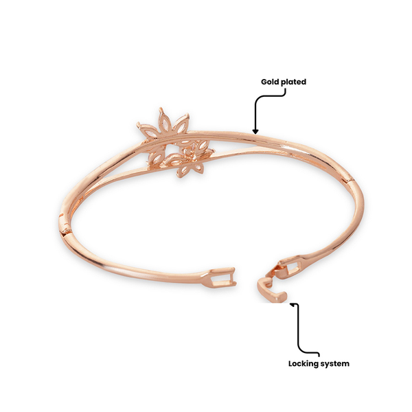 Pearl Blossom Floral Bangle