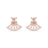 Royal Fan Crystal Stud Earrings