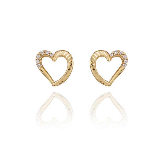 Open Heart Hoops Earrings