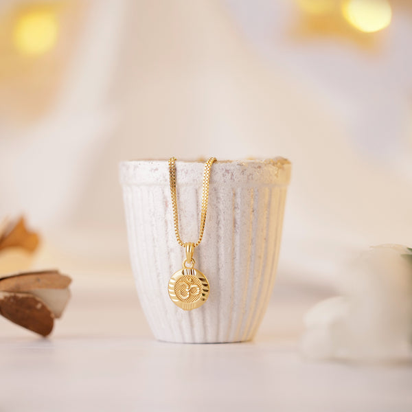 Round Om Chain Pendant