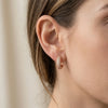 Minimal Pavé Diamond-Style Hoop Earrings