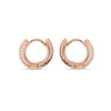 Minimal Pavé Diamond-Style Hoop Earrings