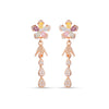 Multicolor Floral Drop Statement Earrings