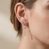 Multicolor Floral Drop Statement Earrings
