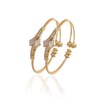 Dual-Tone Geometric Openable Bangles