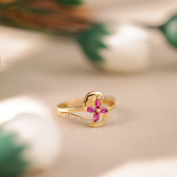 Pink Petal Bloom Ring