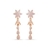 Classic Floral Crystal Drop Earrings