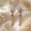 Classic Floral Crystal Drop Earrings