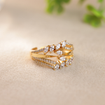 Crystal Vine Pavé Ring