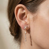 Pastel Floral Pearl Drop Earrings