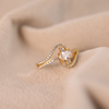 Aurora Curve Solitaire Ring