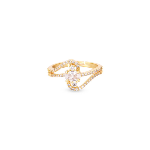 Aurora Curve Solitaire Ring