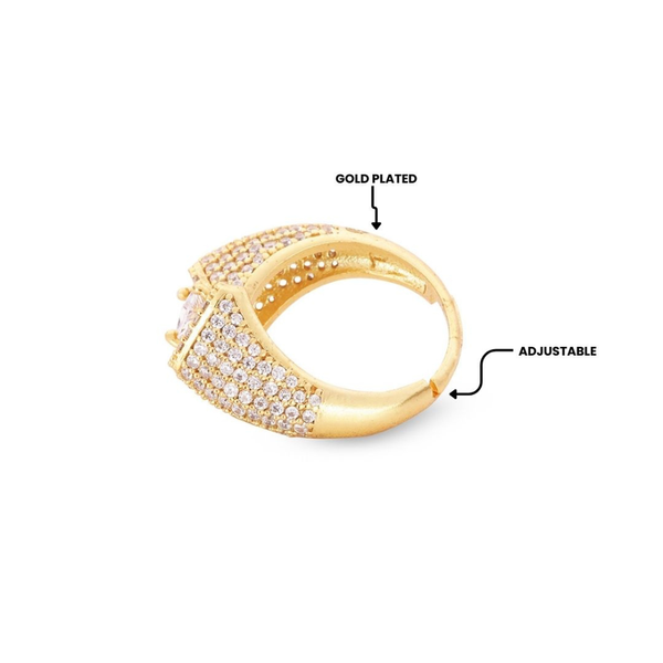 Aurora Curve Pavé Ring