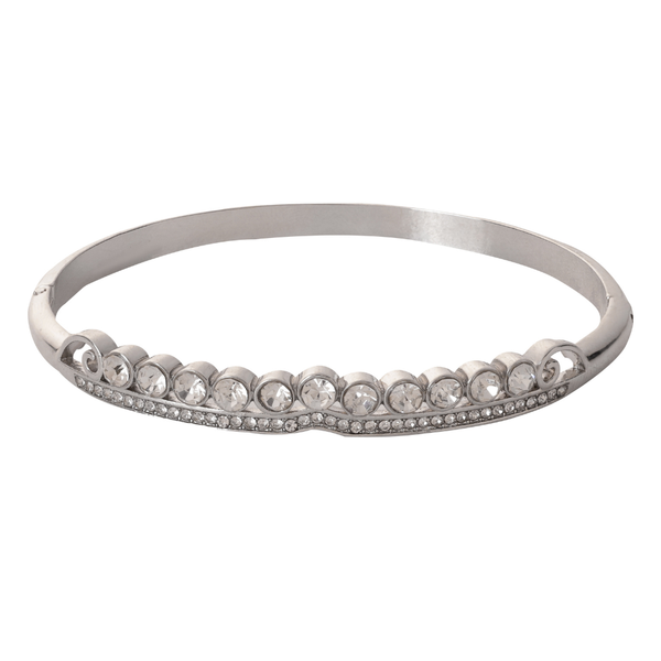 Silver Radiant Bezel-Set Bracelet