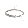 Silver Radiant Bezel-Set Bracelet
