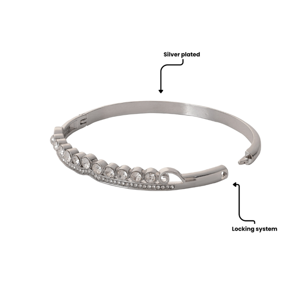 Silver Radiant Bezel-Set Bracelet