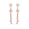 Floral Cone Tassel Drop Earrings