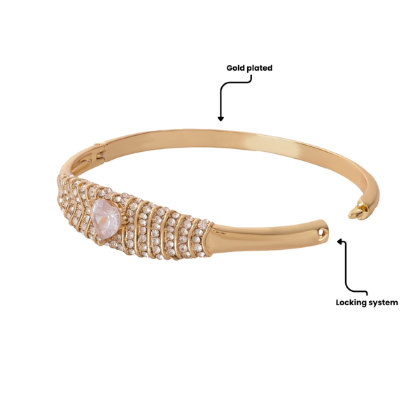 Golden Radiance Heartstone Bangle