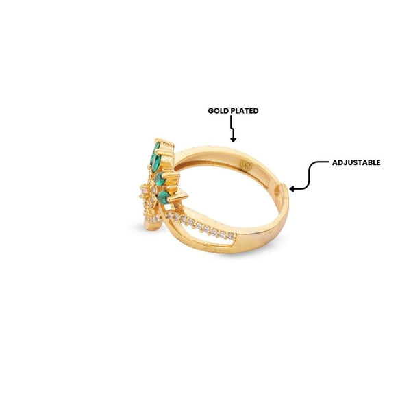 Emerald Aura Swirl Ring