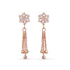 Geometric Crystal Tassel Earrings