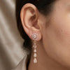 Halo Crystal Drop Earrings